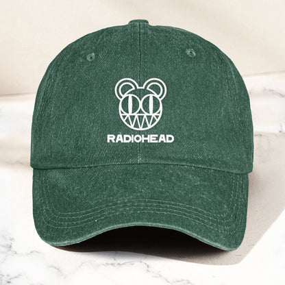 Radiohead Denim Dad Cap – Modified Bear Logo Design ( With BOX)
