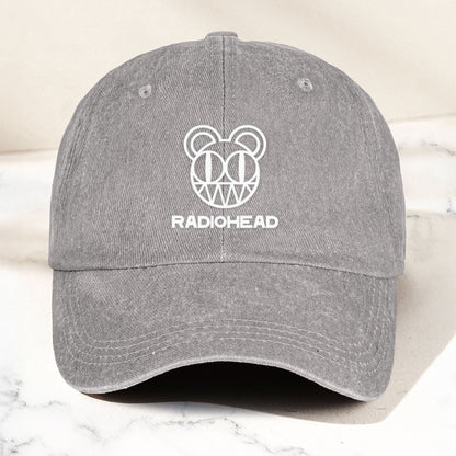 Radiohead Denim Dad Cap – Modified Bear Logo Design ( With BOX)