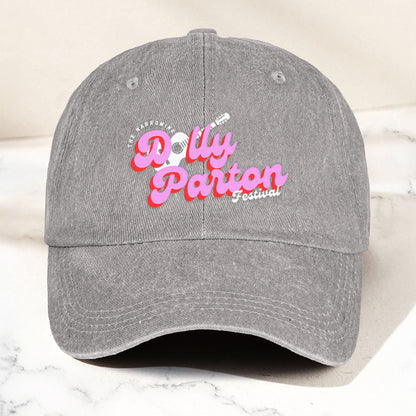 Dolly Parton Denim Dad Cap – Dollywood Festival Guitar Design ( With BOX)