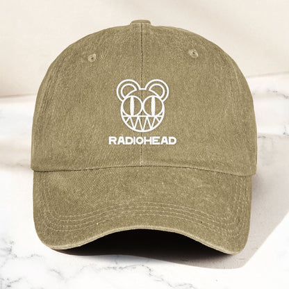 Radiohead Denim Dad Cap – Modified Bear Logo Design ( With BOX)