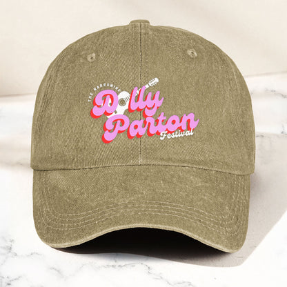 Dolly Parton Denim Dad Cap – Dollywood Festival Guitar Design ( With BOX)
