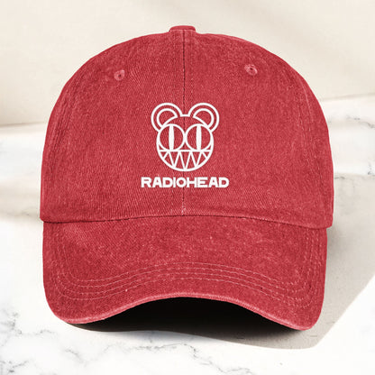 Radiohead Denim Dad Cap – Modified Bear Logo Design ( With BOX)