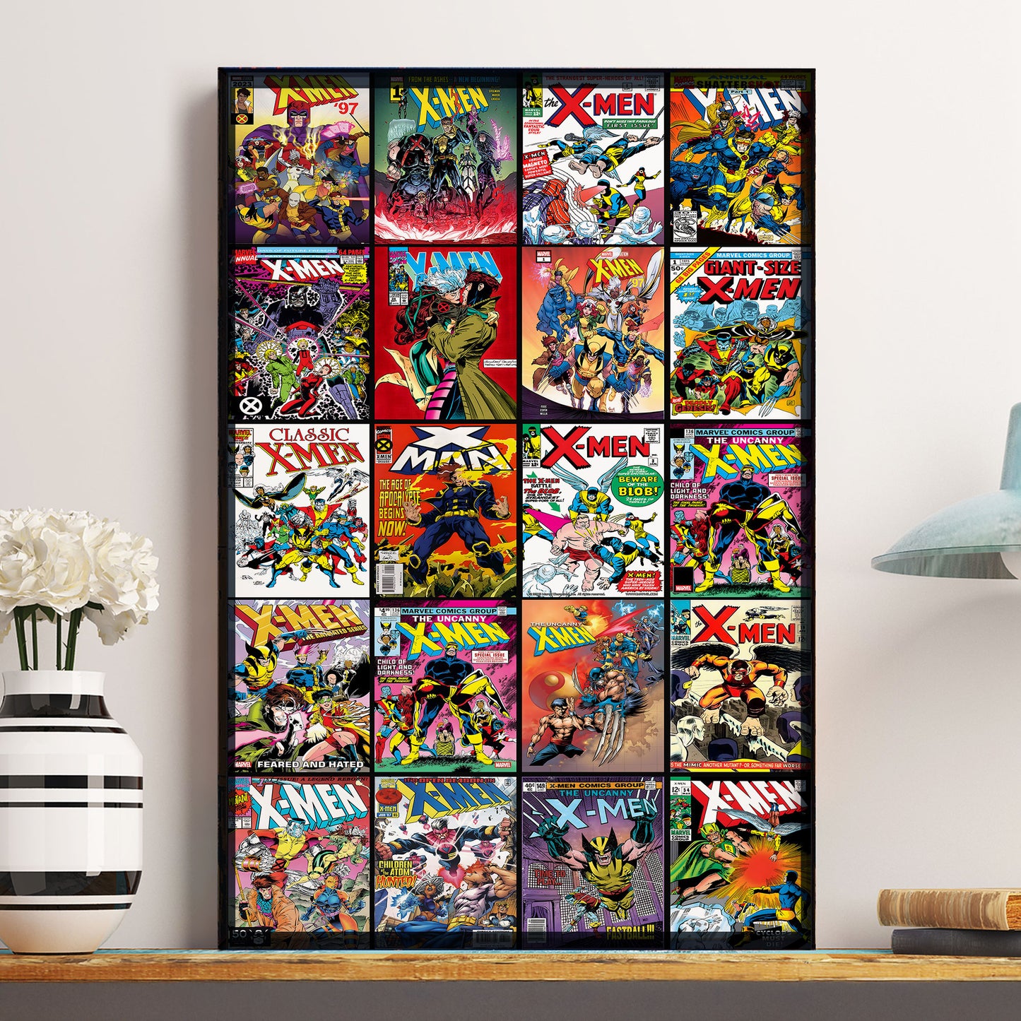 X-Men Comic Cover Poster – Vintage & Modern Marvel X-Men Wall Art Print for Fans