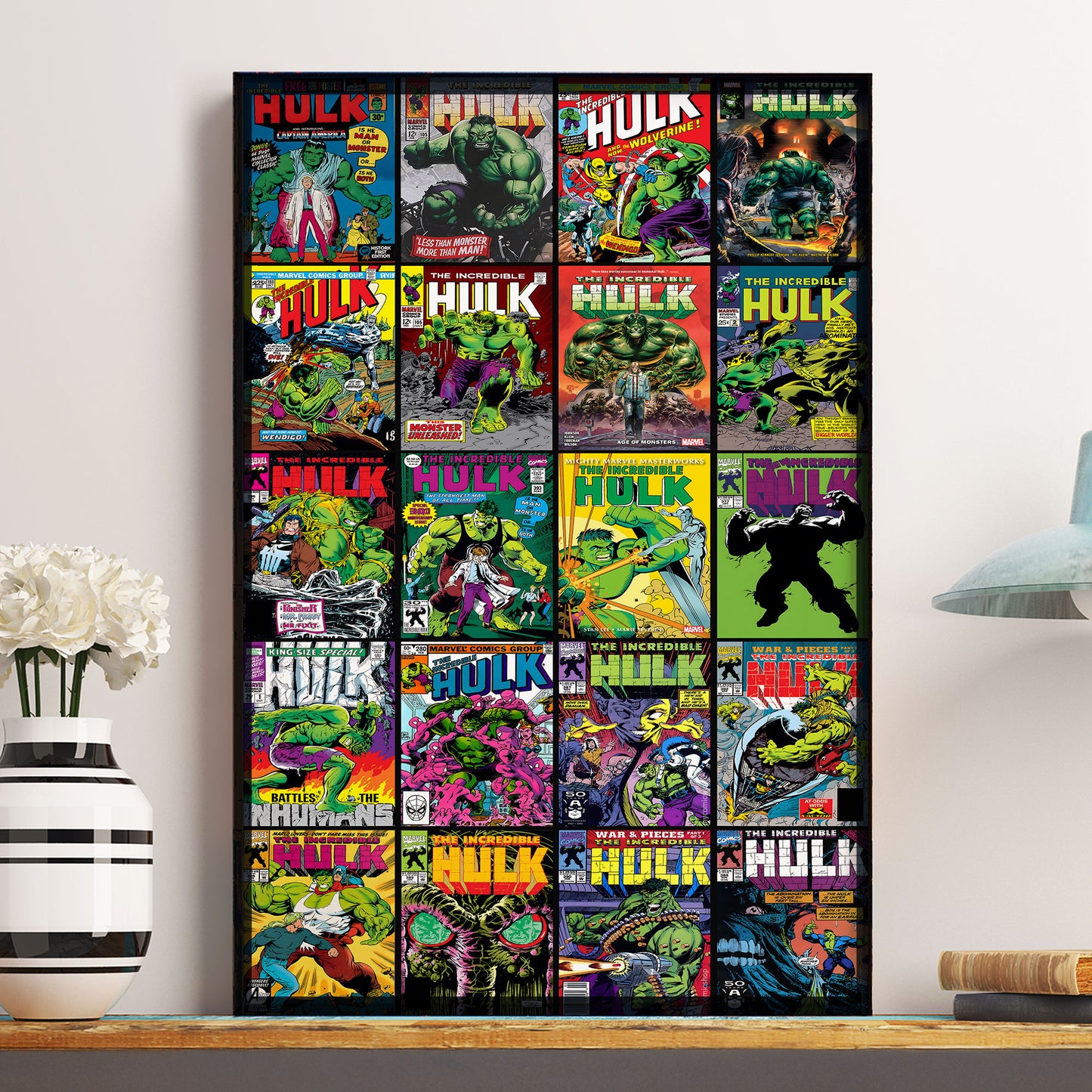 The Incredible Hulk Comic Cover Poster – Vintage & Modern Marvel Hulk Wall Art