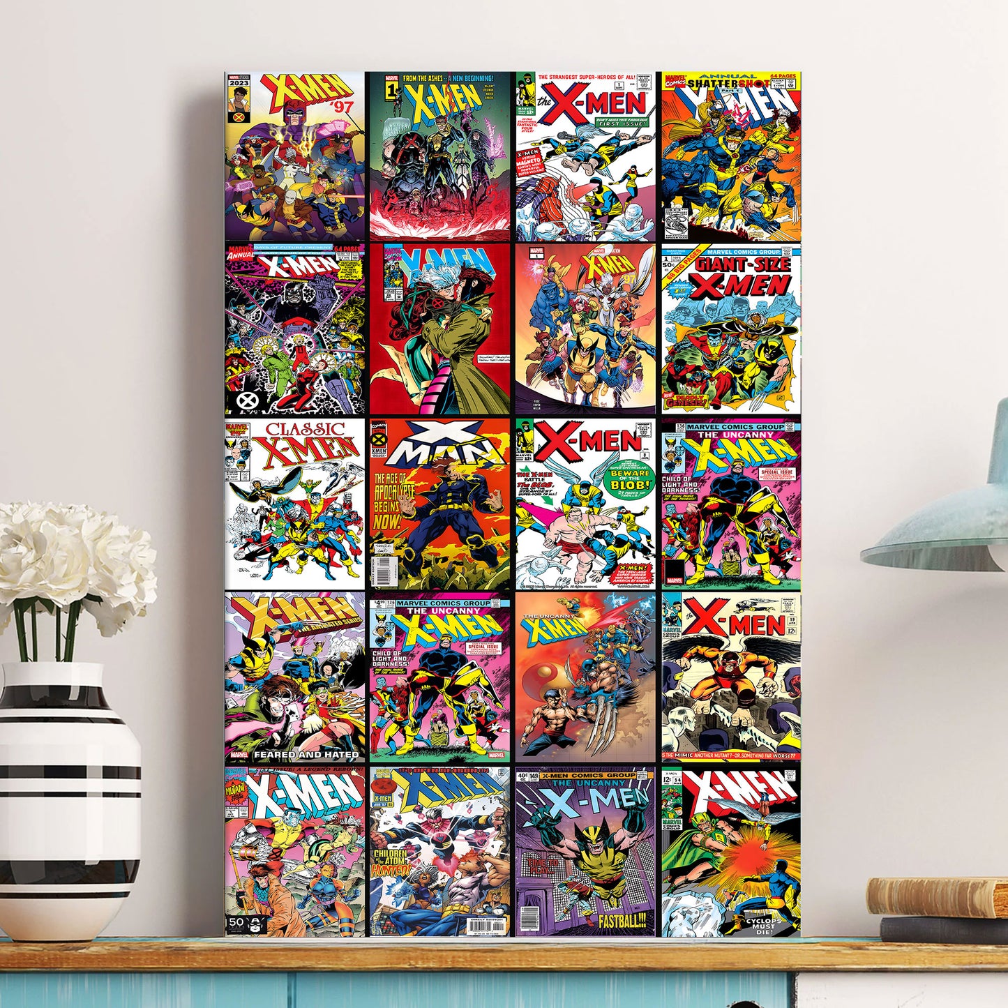X-Men Comic Cover Poster – Vintage & Modern Marvel X-Men Wall Art Print for Fans
