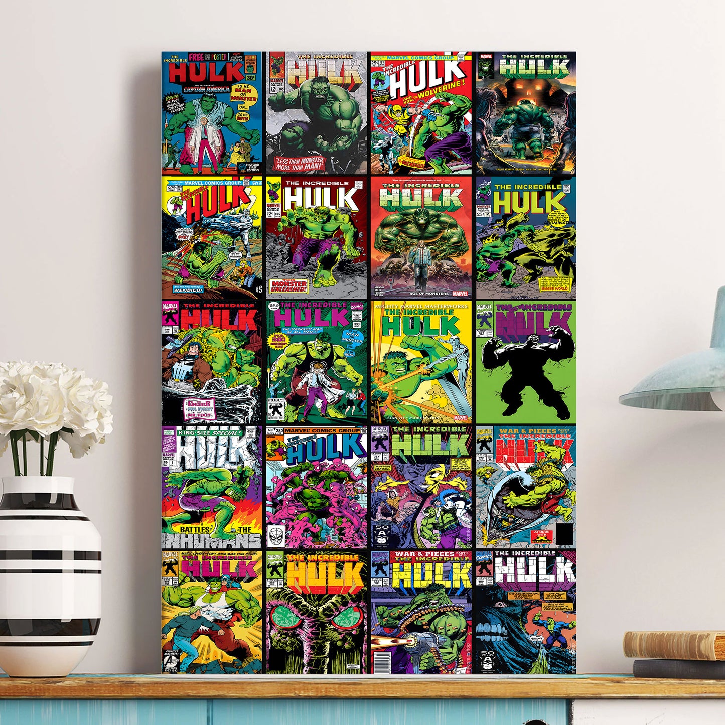 The Incredible Hulk Comic Cover Poster – Vintage & Modern Marvel Hulk Wall Art
