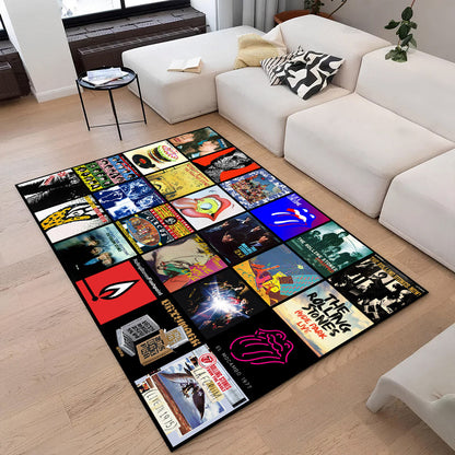 The Rolling Stones Album Cover Collage Rug