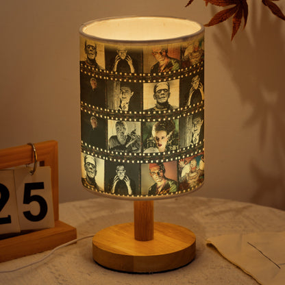 Frankenstein Film Reel Table Fabric Lamp – Classic Horror Movie Design