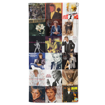 Rod Stewart Beach Towel – Album Cover Collage Classic Rock Towel