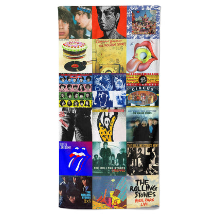 The Rolling Stone Beach Towel – Album Cover Collage Classic Rock Towel