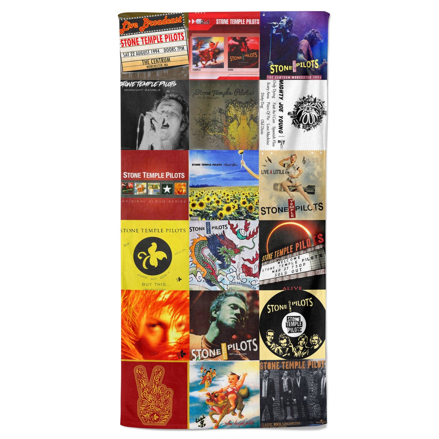 Stone Temple Pilots Beach Towel – Album Cover Collage Classic Rock Towel