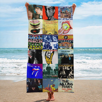 The Rolling Stones Beach Towel – Album Cover Collage Classic Rock Towel
