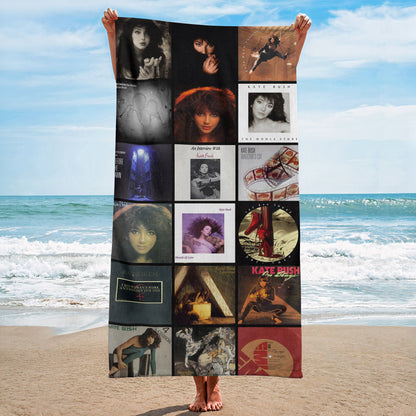 Kate Bush Beach Towel – Album Cover Collage Pop Star Towel