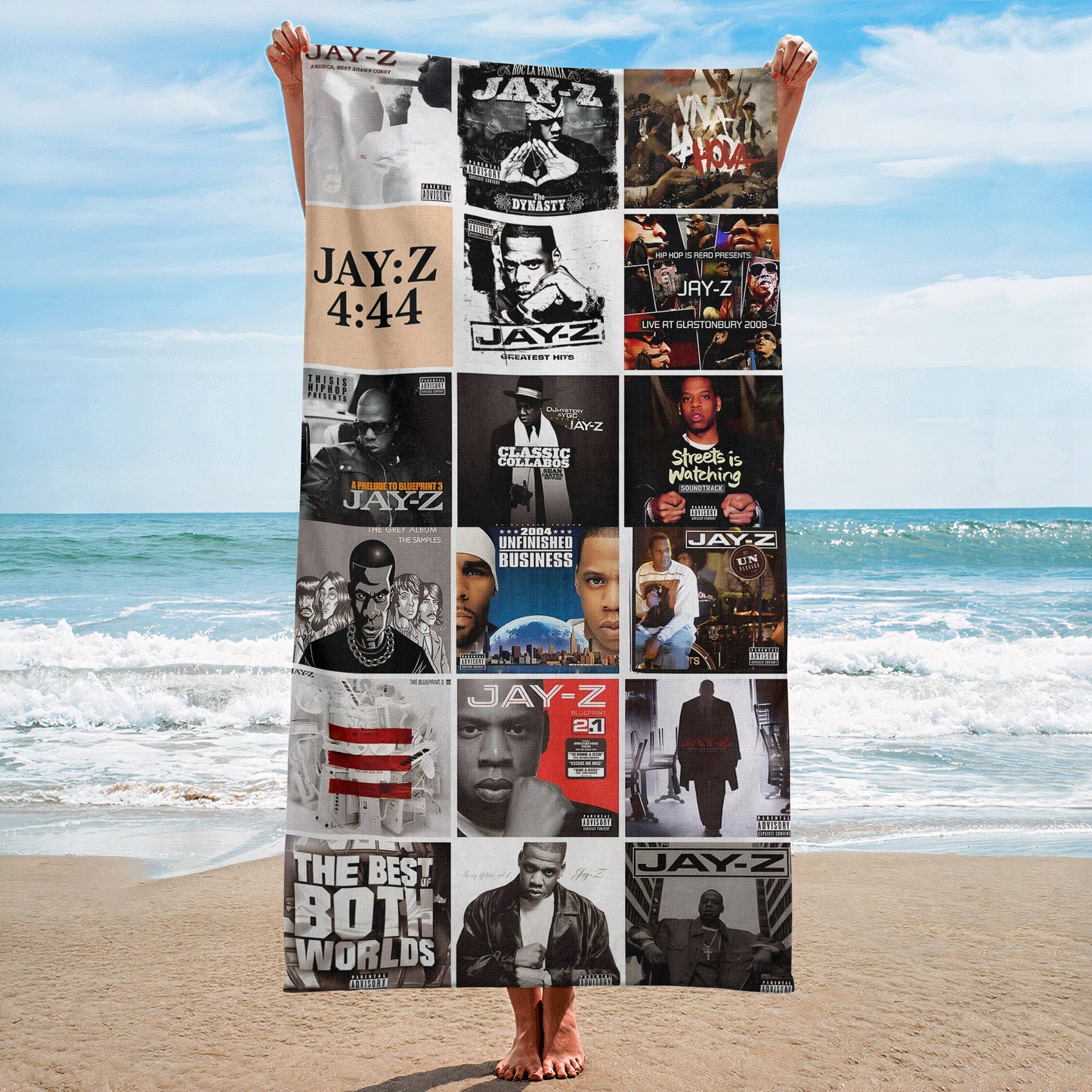 Jay-Z Beach Towel – Album Cover Collage Hip-Hop Towel