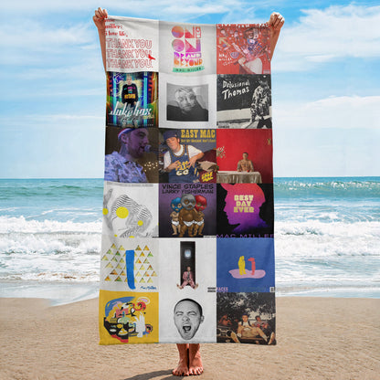 Mac Miller Beach Towel – Album Cover Collage R&B Hip-Hop Towel