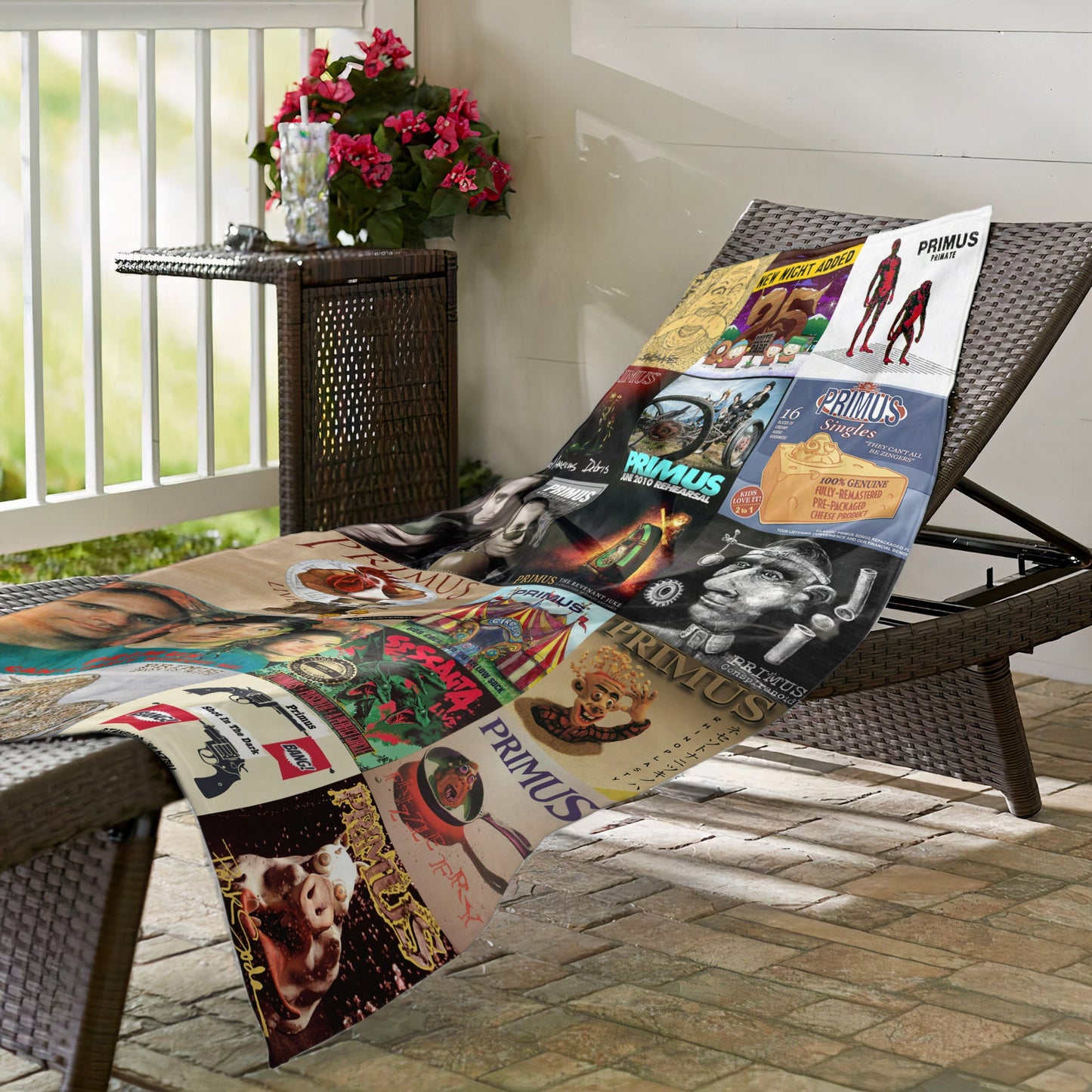 Primus Beach Towel – Album Cover Collage Classic RockTowel