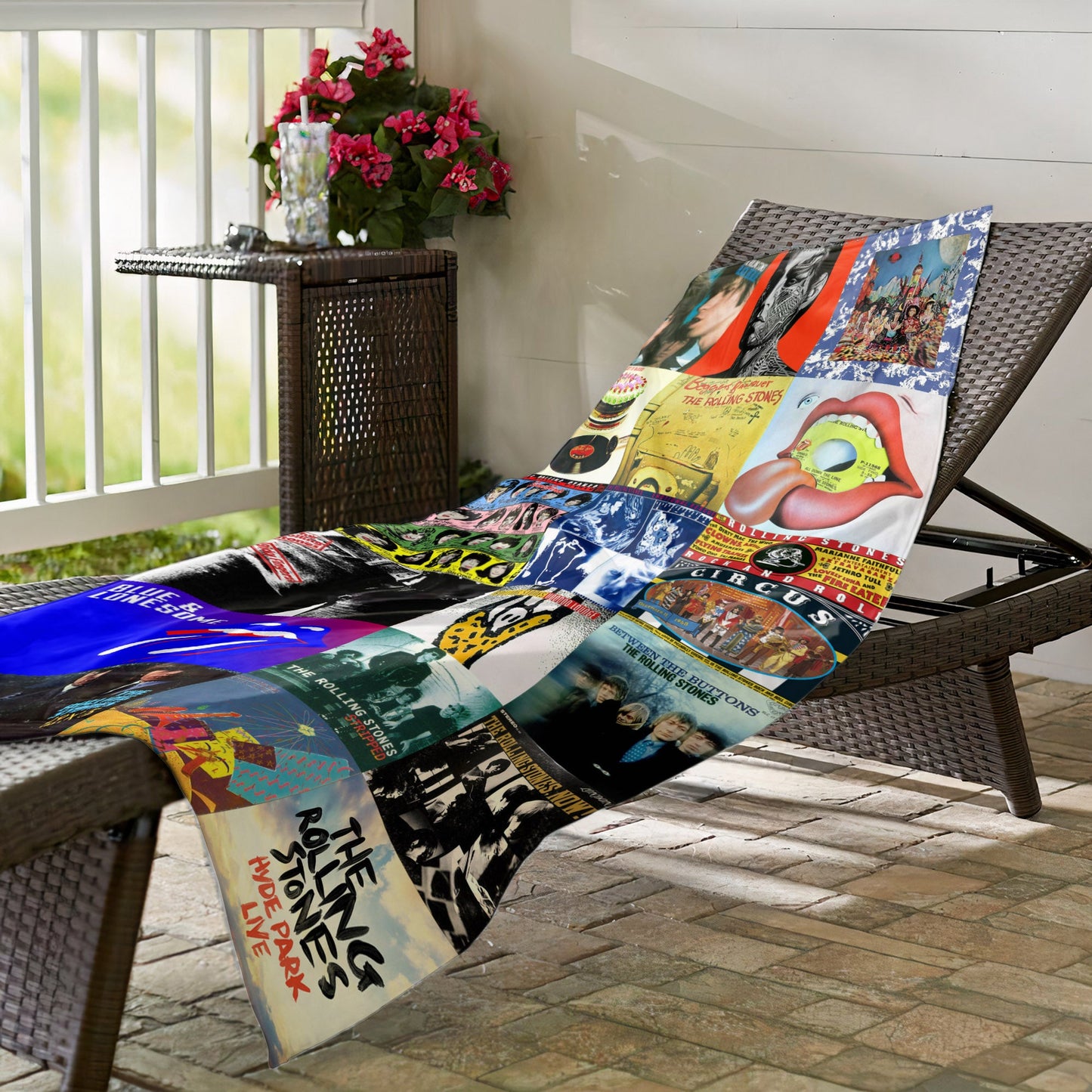 The Rolling Stone Beach Towel – Album Cover Collage Classic Rock Towel