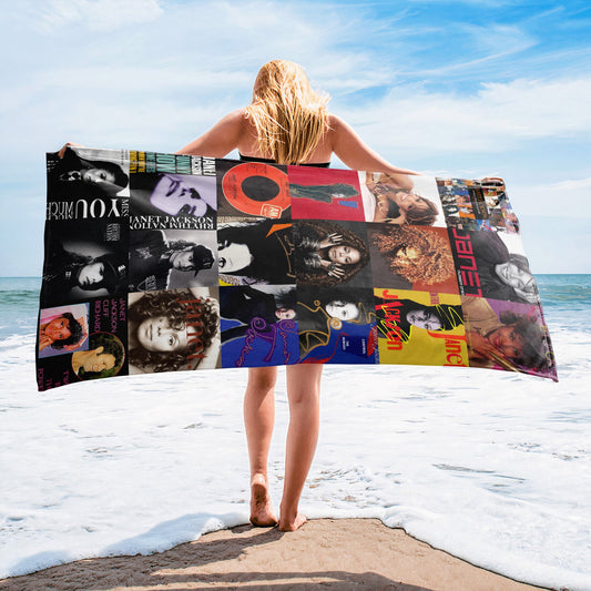 Janet Jackson Beach Towel – Album Cover Collage Pop and R&B Towel