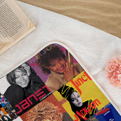 Janet Jackson Beach Towel – Album Cover Collage Pop and R&B Towel