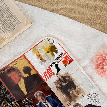 Rod Stewart Beach Towel – Album Cover Collage Classic Rock Towel
