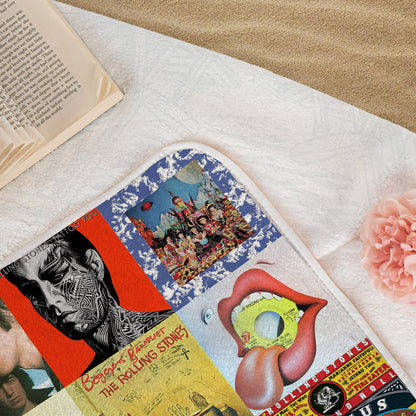The Rolling Stone Beach Towel – Album Cover Collage Classic Rock Towel