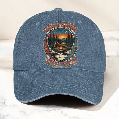 Grateful Dead Franklins Tower Roll Away The Dew Camping Denim Cap – Retro Vintage Dad Cap Gift For Dad (With Box)