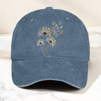 Grateful Dead Dancing Bears Dandelion Graphic Denim Cap – Retro Vintage Dad Cap Gift For Dad (With Box)