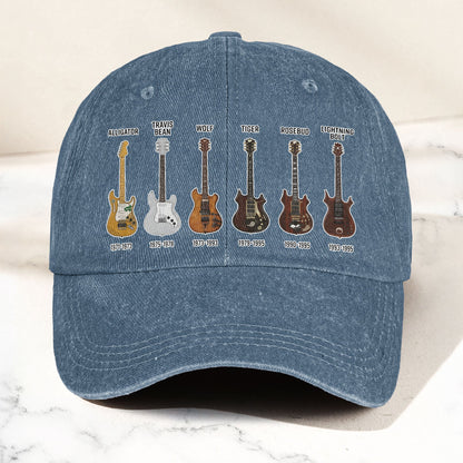 Grateful Dead Jerry Garcia Guitars History Music Merch Denim Cap – Retro Vintage Dad Cap Gift For Dad (With Box)
