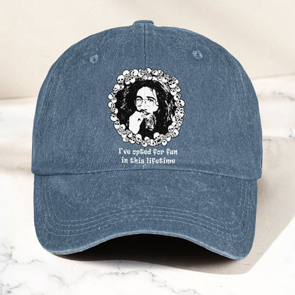 Grateful Dead Jerry Garcia Opted For Fun Quote Music Merch Denim Cap – Retro Vintage Dad Cap Gift For Dad (With Box)