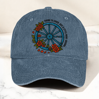 Grateful Dead Bound To Cover Just A Little More Ground Wheel Roses Denim Cap – Retro Vintage Dad Cap Gift For Dad (With Box)