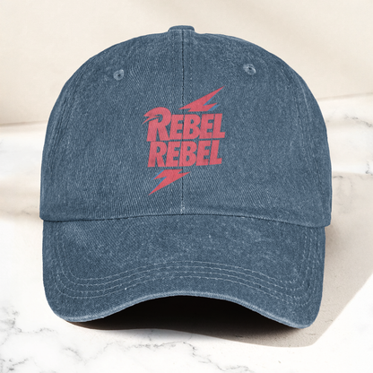 David Bowie Rebel Rebel Denim Cap – Retro Music Cap Gift For Dad (With Box)