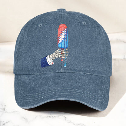 Grateful Dead Rocket Pop Denim Cap – Retro Music Fan Merch Cap Gift For Dad (With Box)