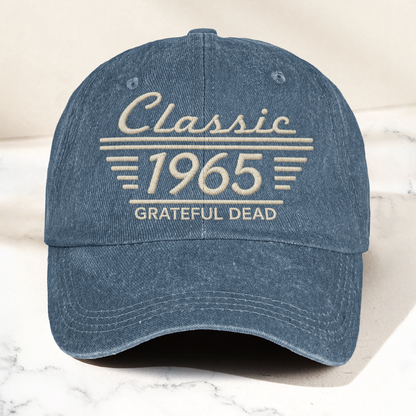 Grateful Dead Classic 1965 Est Psychedelic Rock Band Music Merch Denim Cap – Retro Vintage Dad Cap Gift For Dad (With Box)
