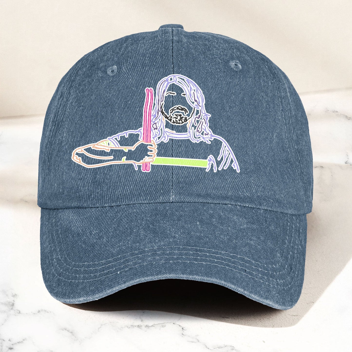 Dave Grohl Denim Cap – Retro Foo Fighters Merch Gift for Dad (With Box)