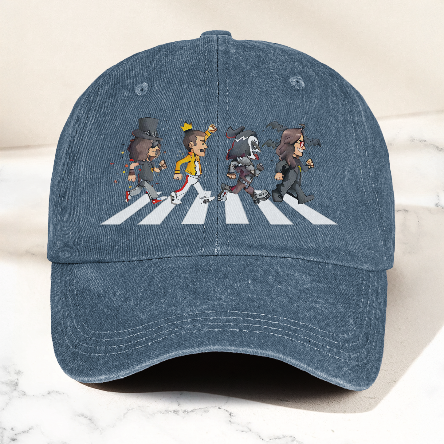 Rock Legends Abbey Road Cap – Retro Guitar Icons Crosswalk Dad Hat (With Box)