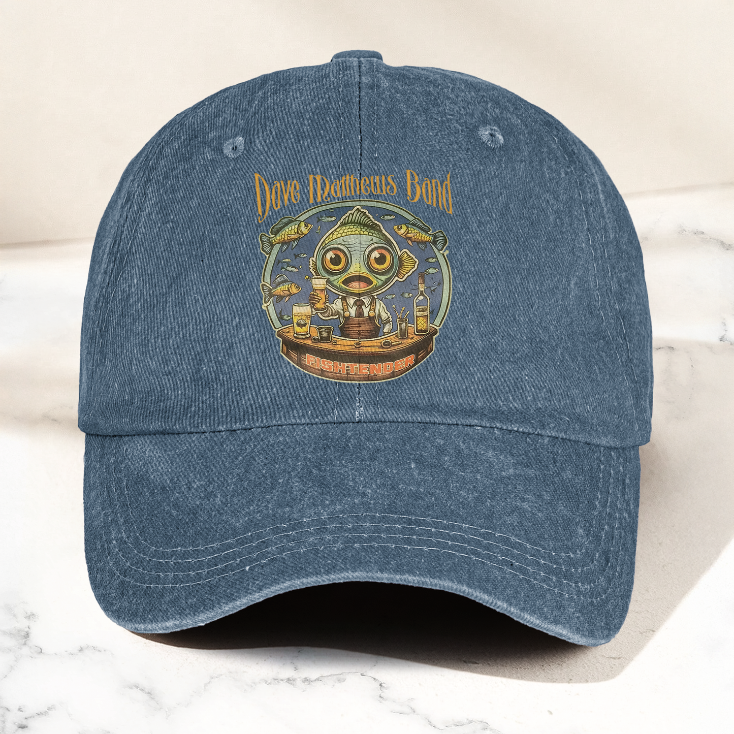 Dave Matthews Band Fishtender Denim Cap – Retro Music Cap Gift For Dad (With Box)