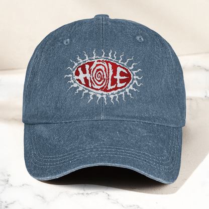 Hole Band Eyeball Denim Cap – Vintage Hole Band Album Merch Gift for Dad (With Box)