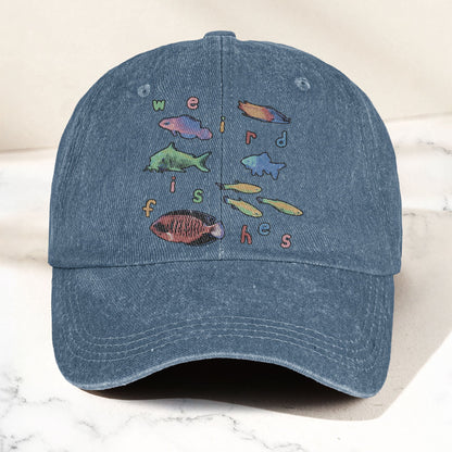 Radiohead Weird Fishes Denim Cap – Radiohead Tribute Merch Dad Hat (With Box)