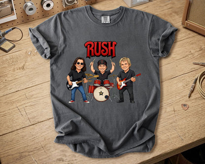 Rush Comfort Colors Tee – Geddy Lee Neil Peart Alex Lifeson Band Members Tribute Shirt
