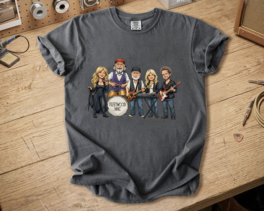 Fleetwood Mac Comfort Colors Tee – Band Members Tribute Classic Rock Vintage Shirt