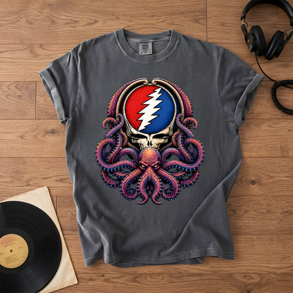 Grateful Dead Octopus Tentacles Graphic T-Shirt – Retro Rock Metal Music Fan Merch Tee