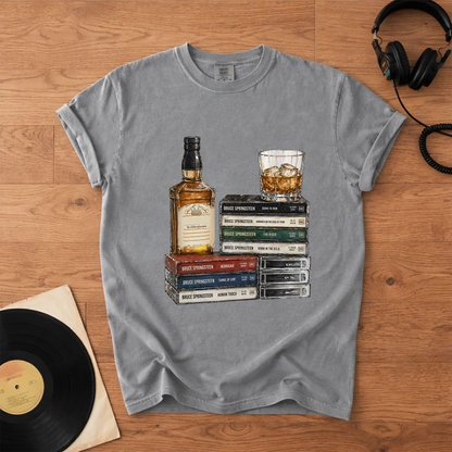 Bruce Springsteen Cassette Album Collection T-Shirt – Retro Rock Music Bruce Springsteen Merch Tee