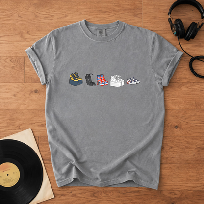 90s Girl Band Shoes Graphic T-Shirt – Retro Music Band Merch Tee