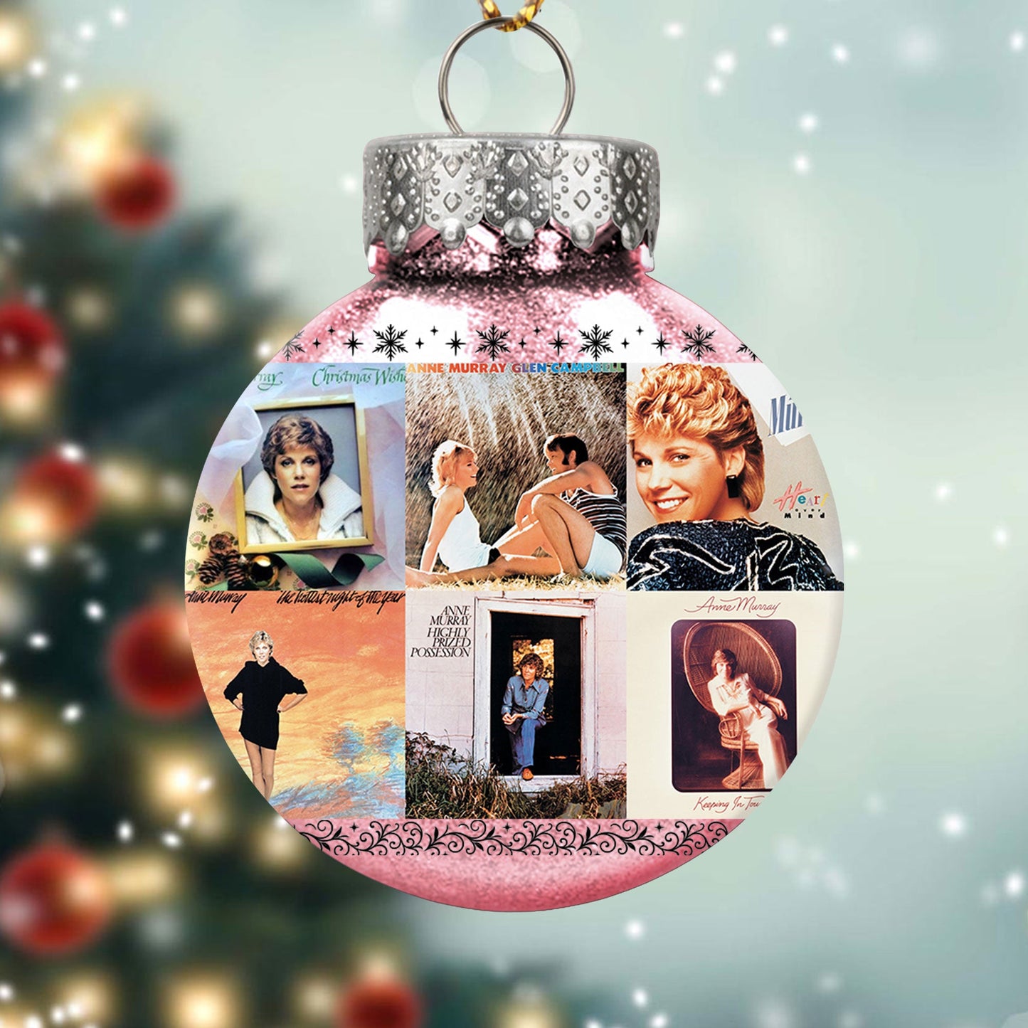 Anne Murray Album Collage Ornament – Classic Country & Pop Christmas Decoration