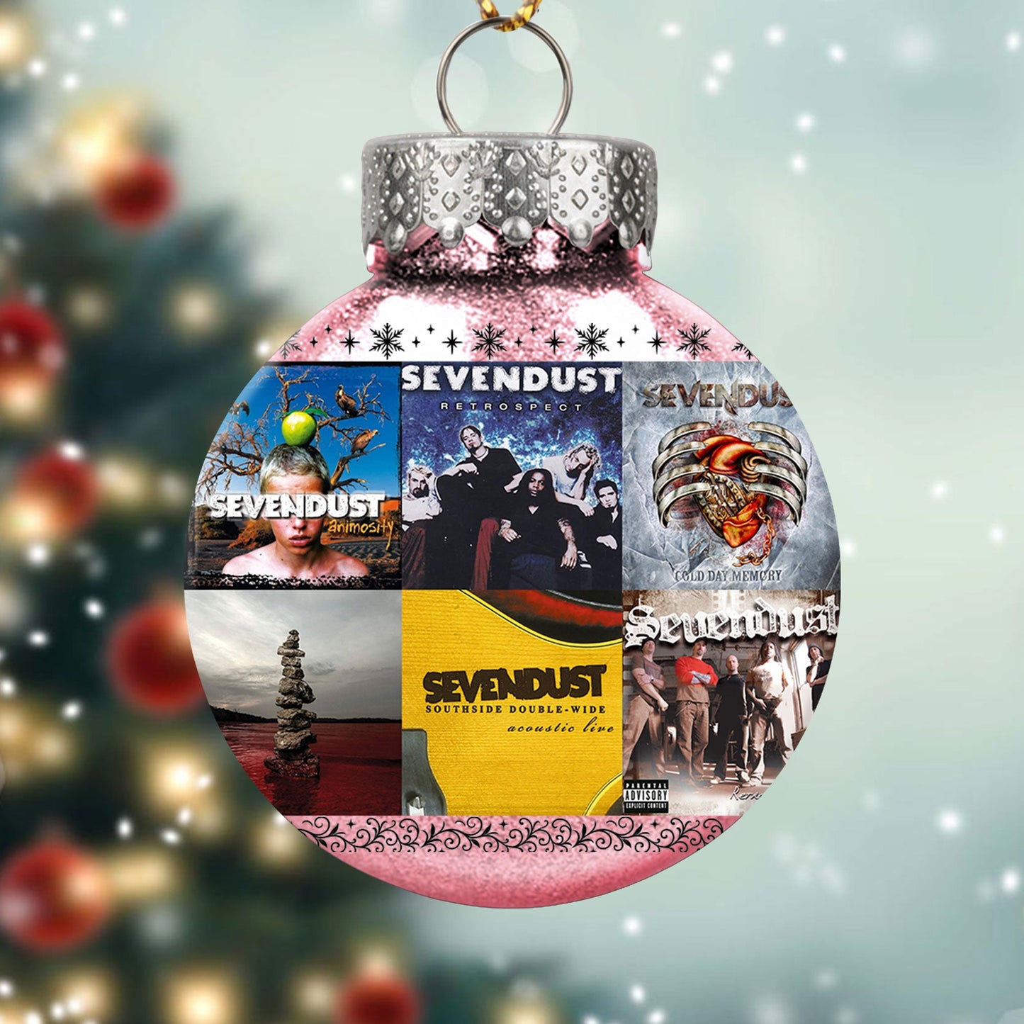Sevendust Ball Ornament – A Rocking Christmas Gift for Metal Fans