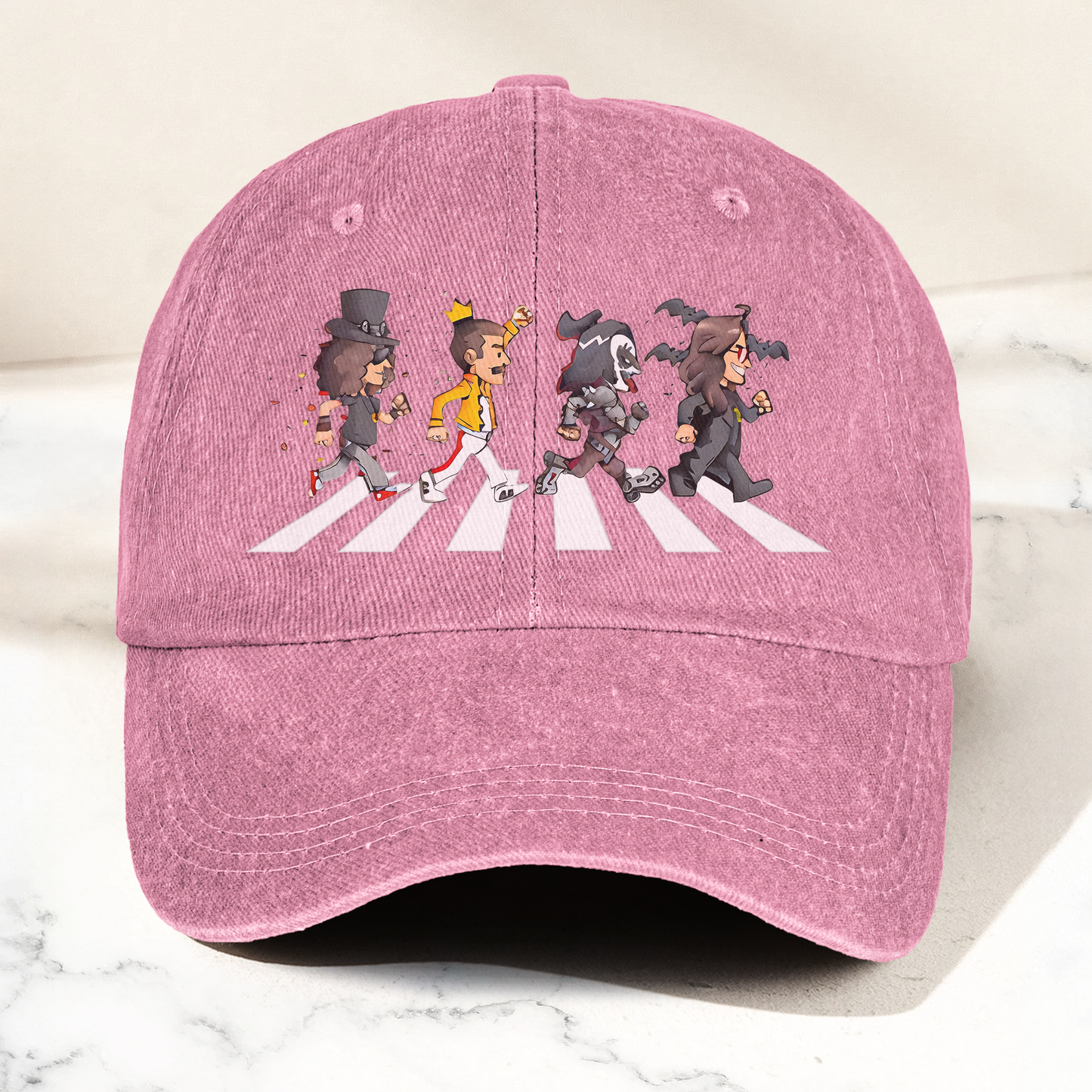Rock Legends Abbey Road Cap – Retro Guitar Icons Crosswalk Dad Hat (With Box)
