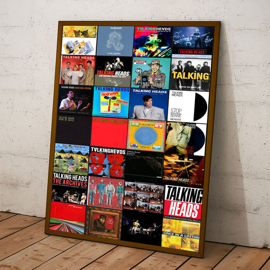 Talking Heads Poster – Moments of Ideas, Motion, and Restless Creativity