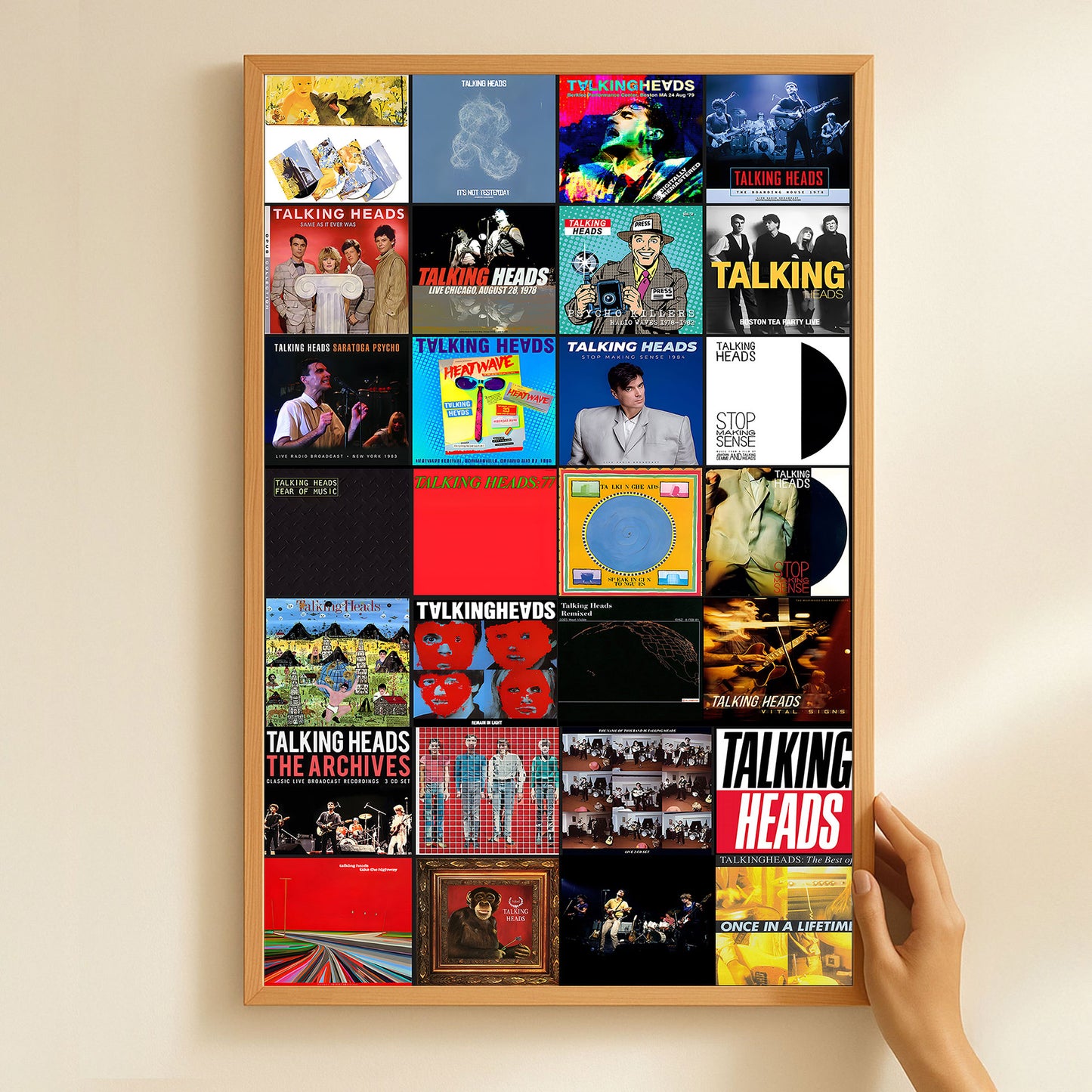 Talking Heads Poster – Moments of Ideas, Motion, and Restless Creativity