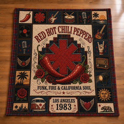 Red Hot Chilli Pepper Quilt Blanket – Iconic Lion Album Cover Inspired High Quality Quilt Blanket