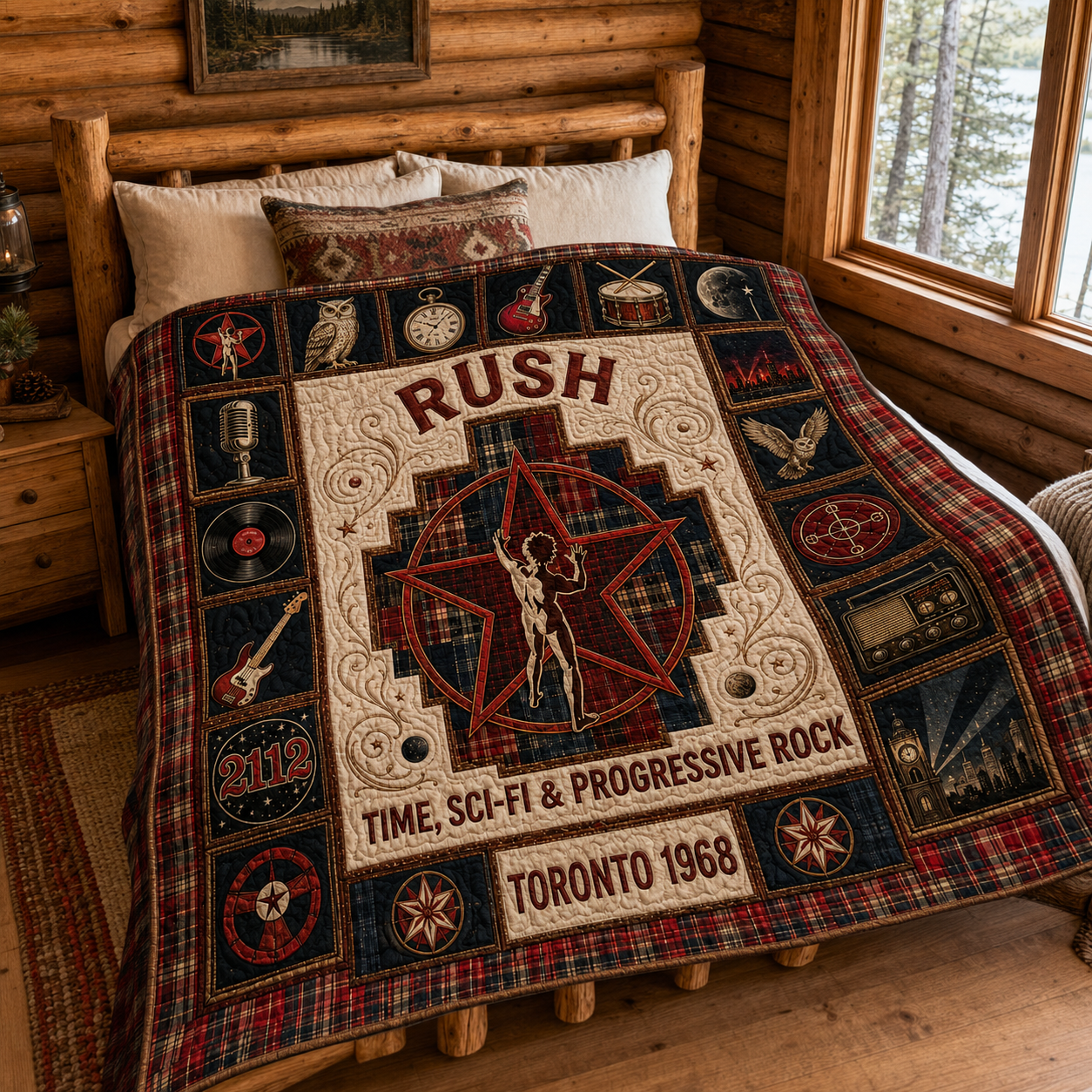 Rush Quilt Blanket – Iconic Symbols Inspired High Quality Quilt Blanket